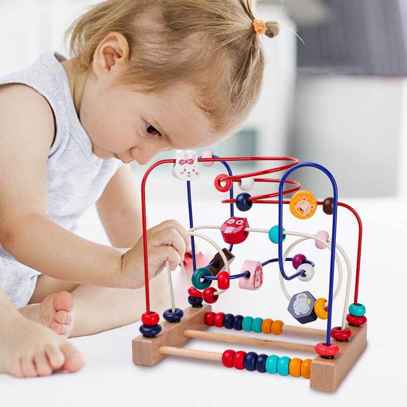 Montessori Wooden Bead Toy for Kids Learning Fun