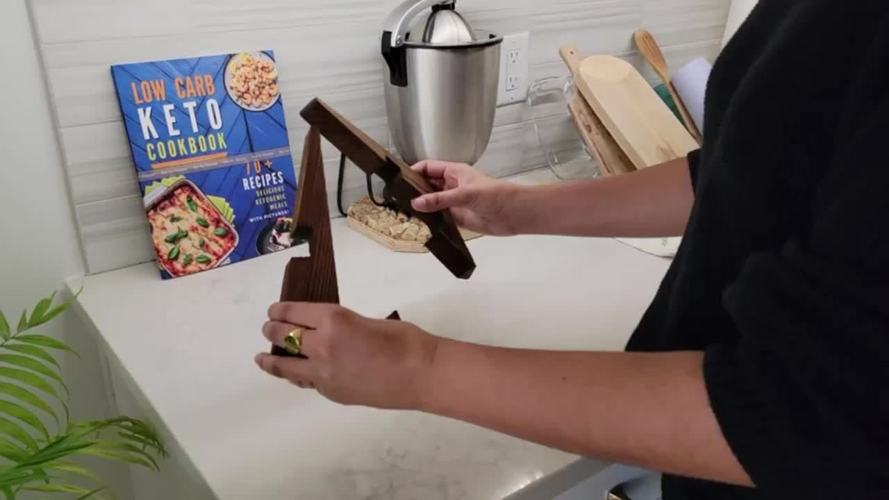Vintage Wood Recipe Stand Adjustable Cookbook Holder