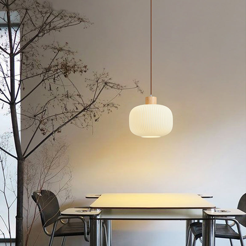 Rustic Wooden Glass Hanging Light