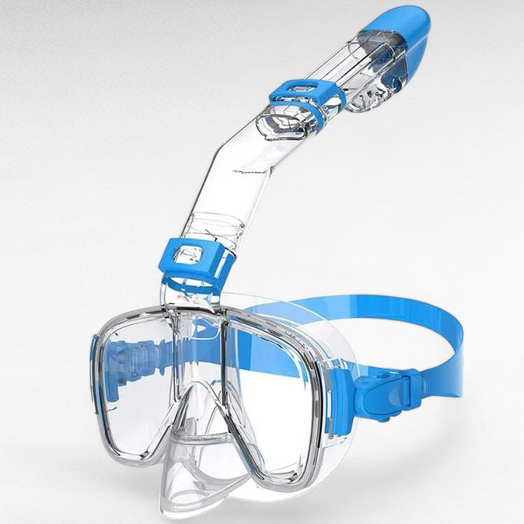 Compact Snorkel Mask with Clear Lens and Adjustable Band