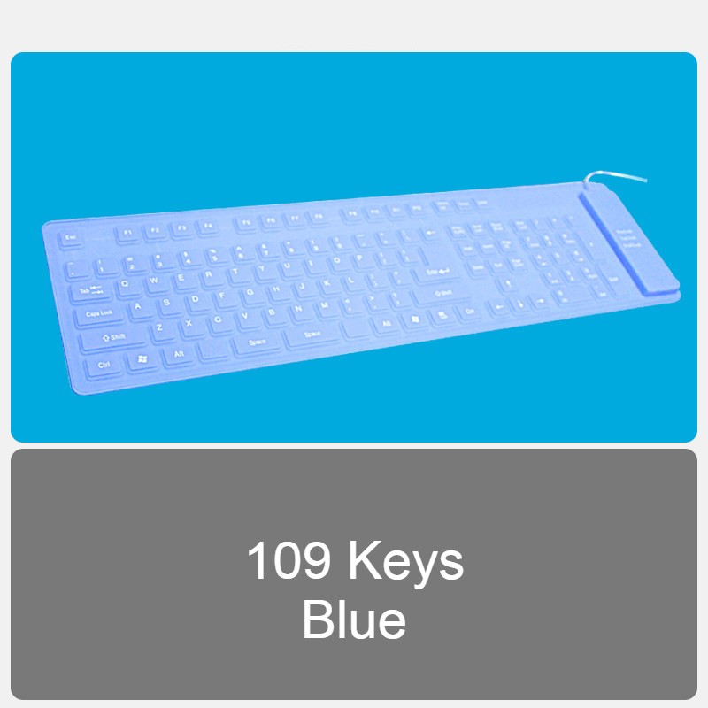 Portable Folding Soft Keyboard with USB Cable