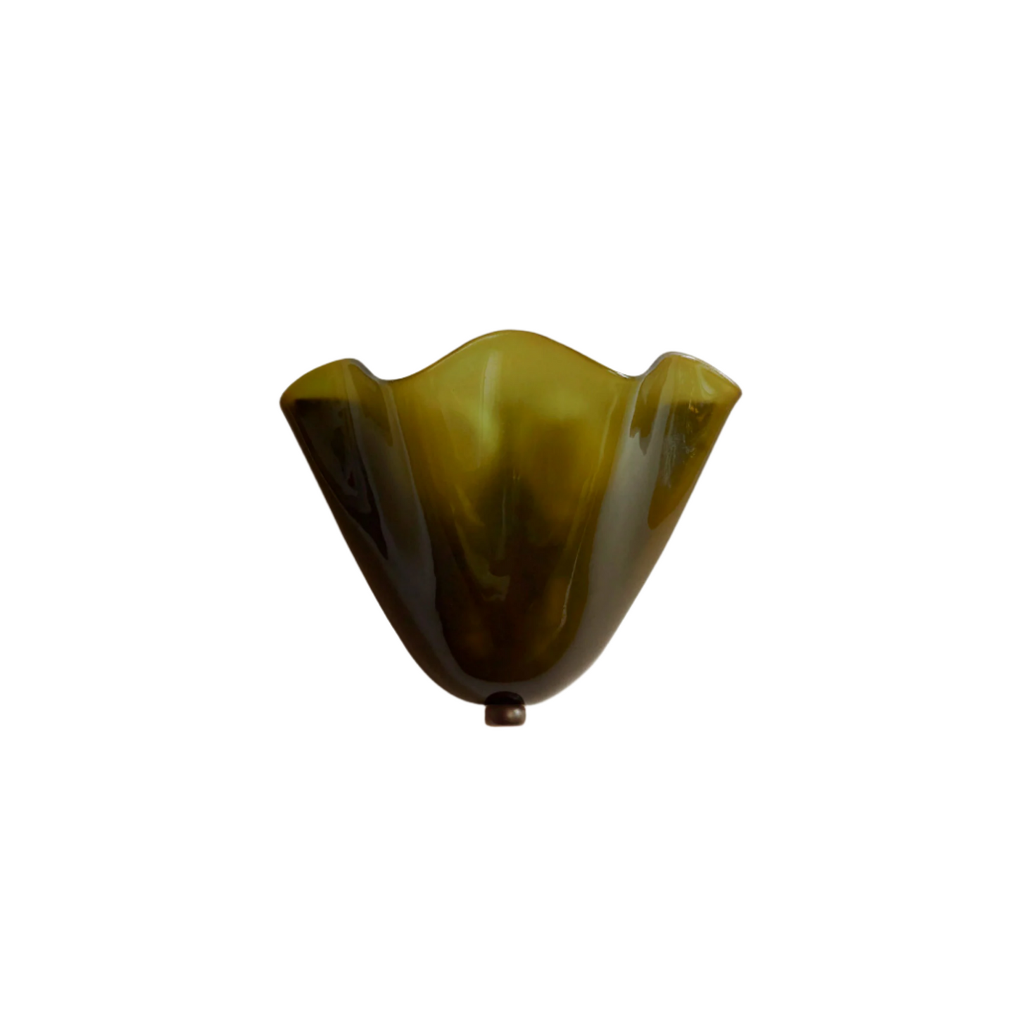 Vintage Glass Wall Lamp in Floral Shade