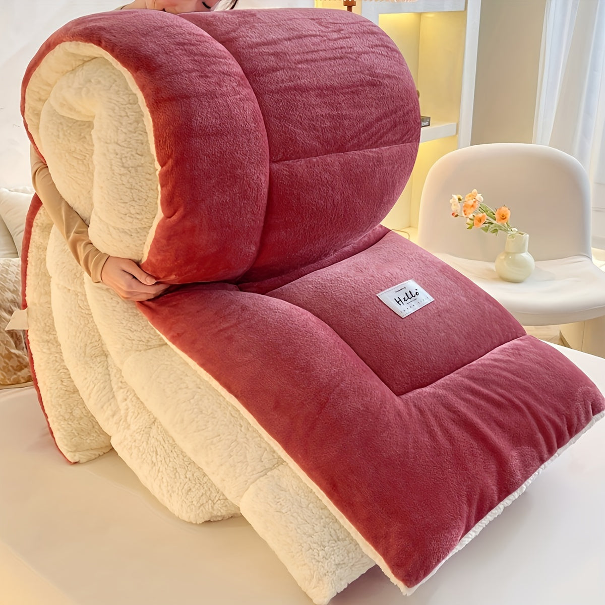 Cozy Cabin Plush Fleece Duvet Blanket