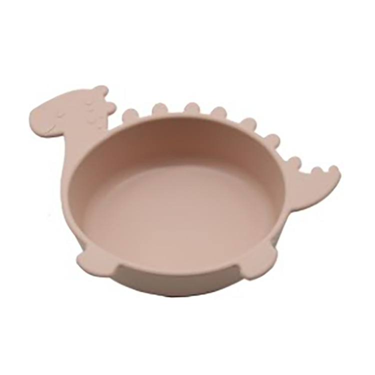 Soft Silicone Baby Bowl with Dinosaur Design