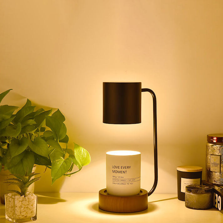 Rustic Wooden Dimmable Melted Wax Table Lamp