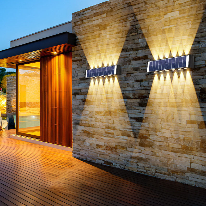 Outdoor Solar LED Wall Light Waterproof Rectangle Lamp