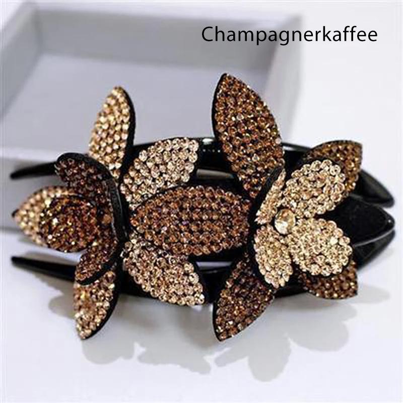 Sparkly Floral Double Hair Barrette
