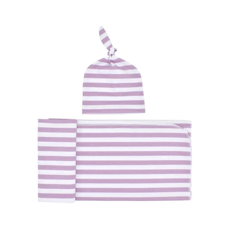 Cozy Baby Swaddle Set with Hat ā Gentle Infant Wrap Blanket