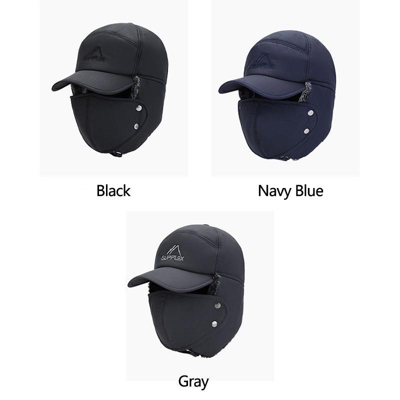 Warm Winter Beanie Hat with Face Mask