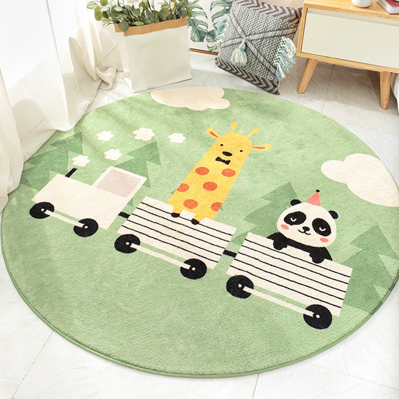 Colorful Kids Rug with Fun Animal Design
