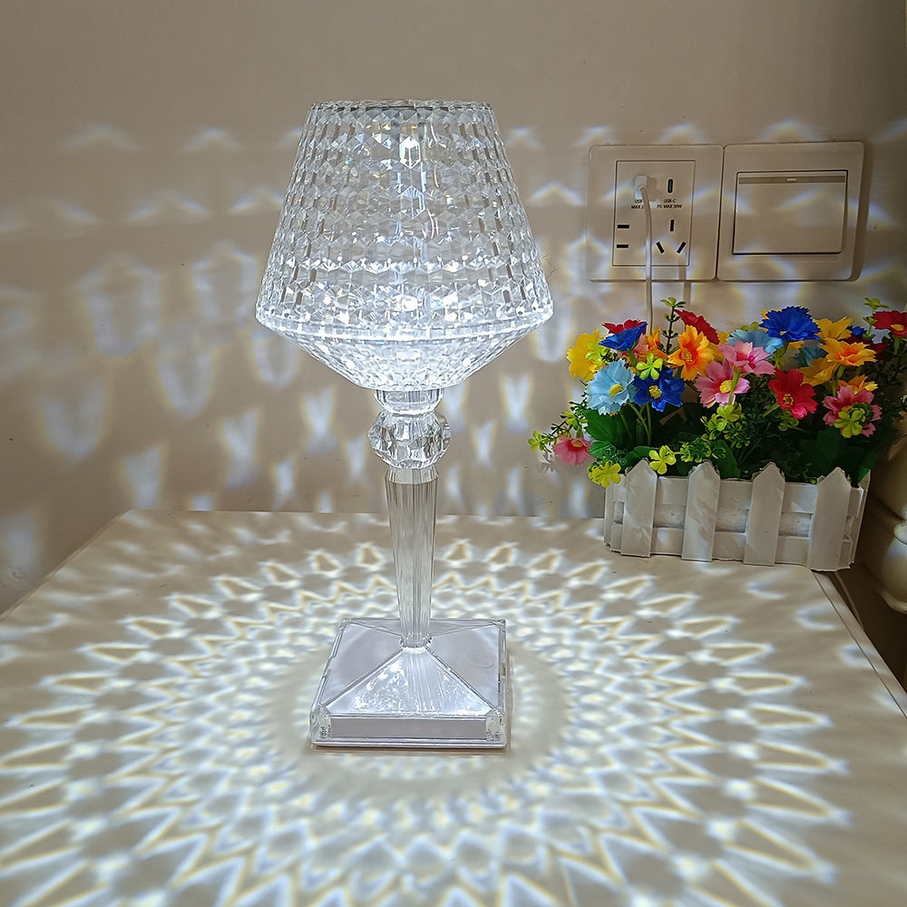 Romantic Floral Nightstand Table Lamp Soft Glow