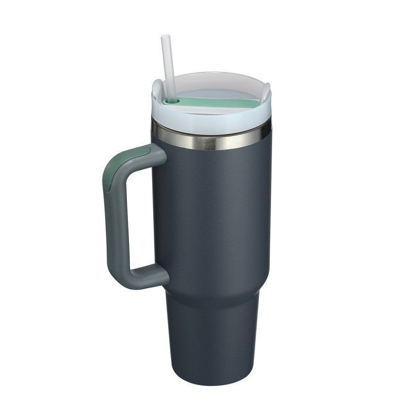 Large Insulated Cup with Lid and Straw