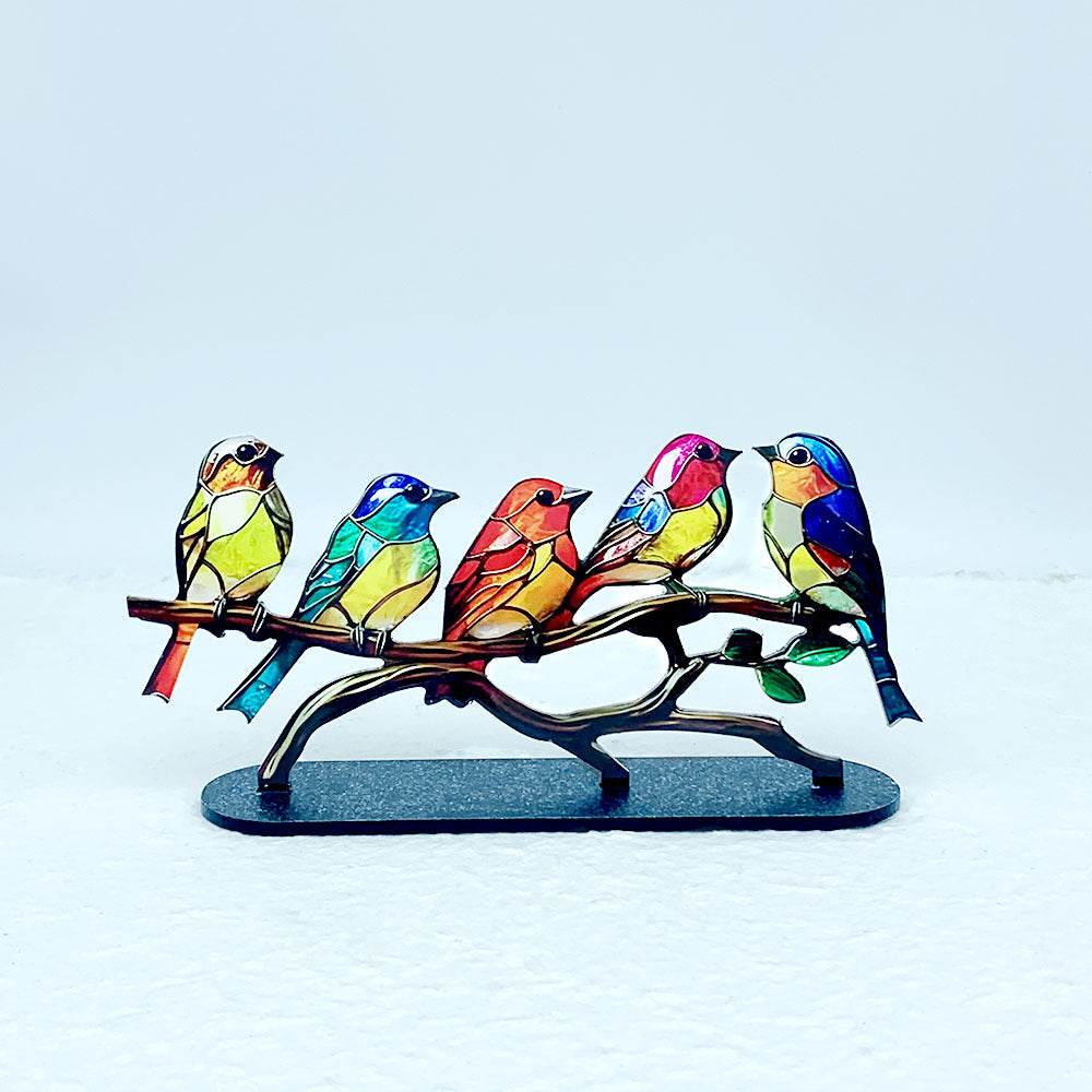 Colorful Acrylic Bird Figurine Decoration