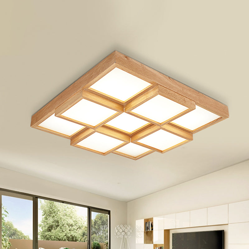 Rustic Wooden Pendant Lighting - Natural Wood Chandelier