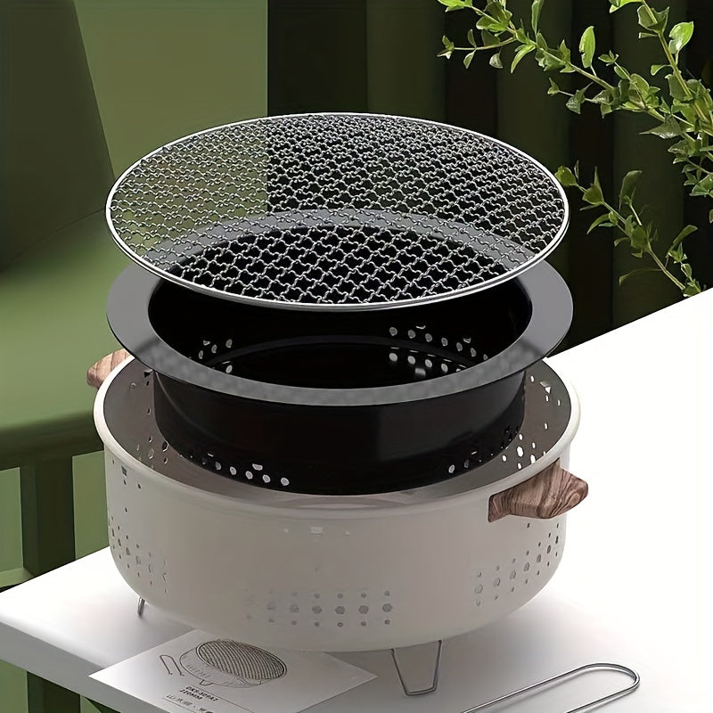 Smokeless Electric Grill with Non-Stick Griddle and Grease Tray