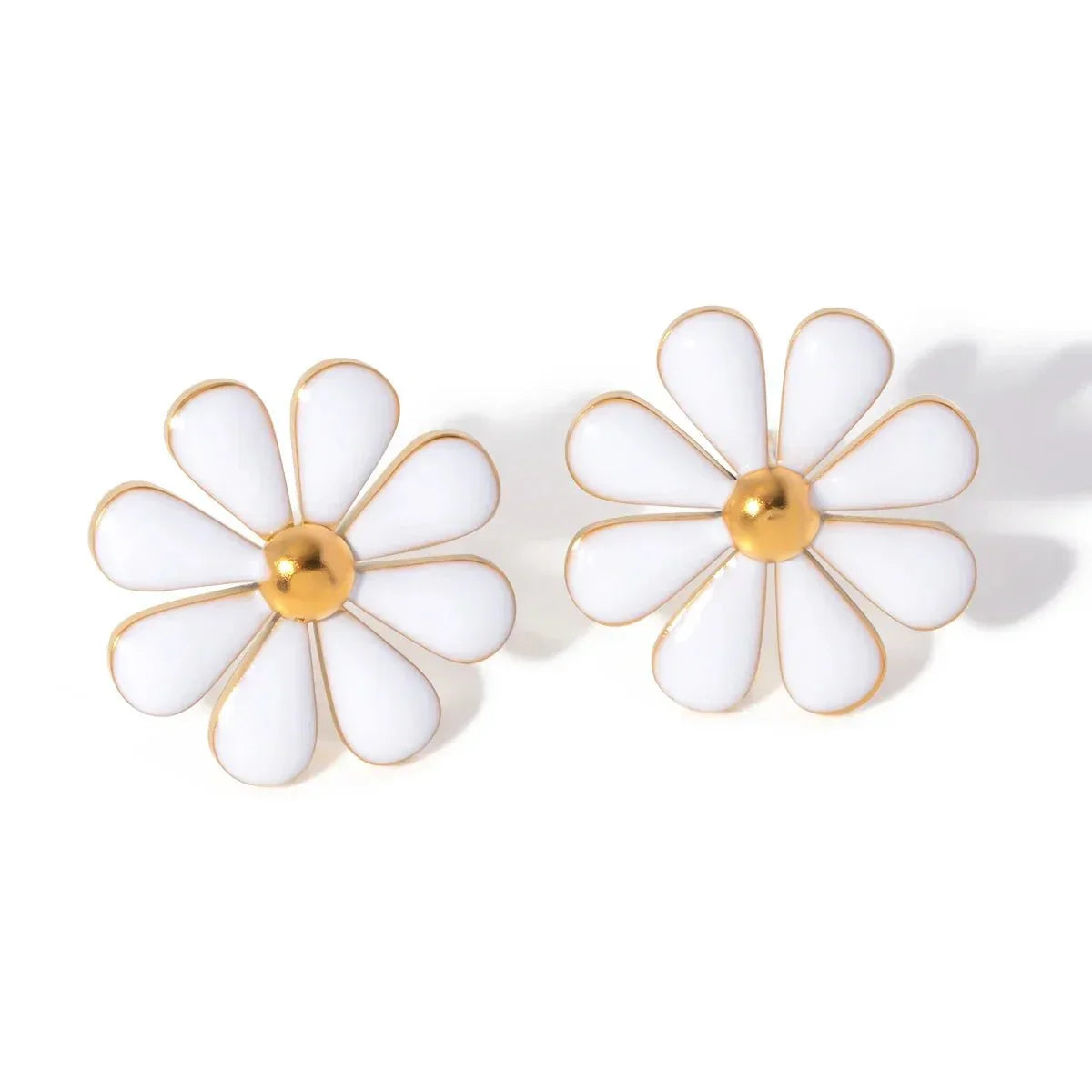 Delicate Gold Flower Stud Earrings