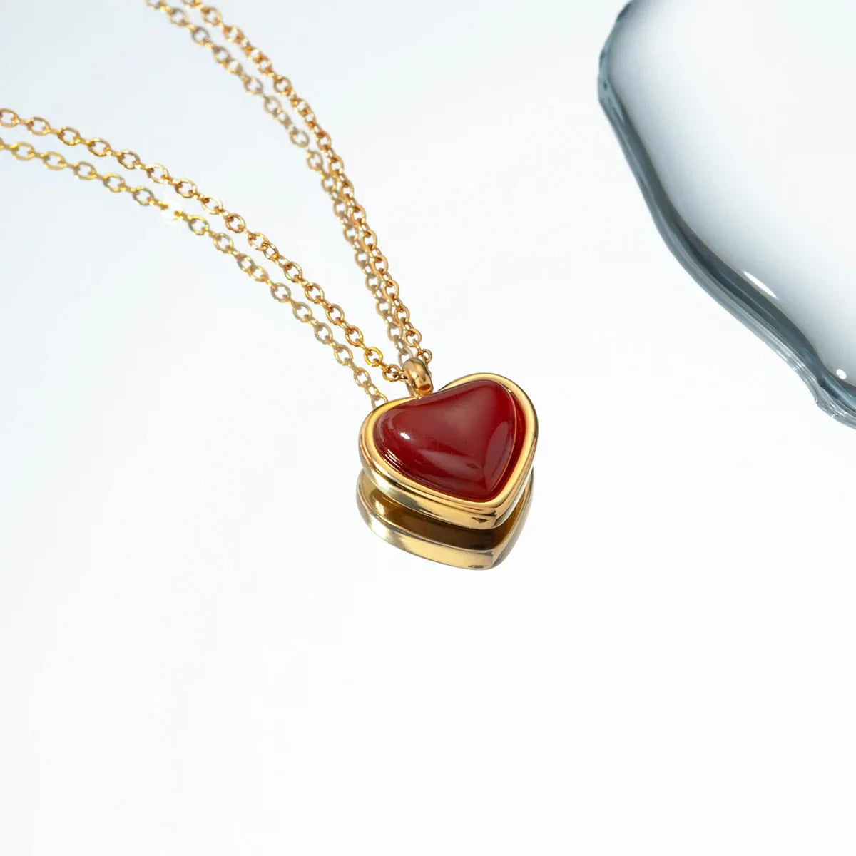 Fesara | 18k Lovely Tiny Ruby Heart Pendant