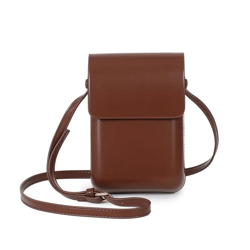 Simple Mini Faux Leather Cross Body Bag