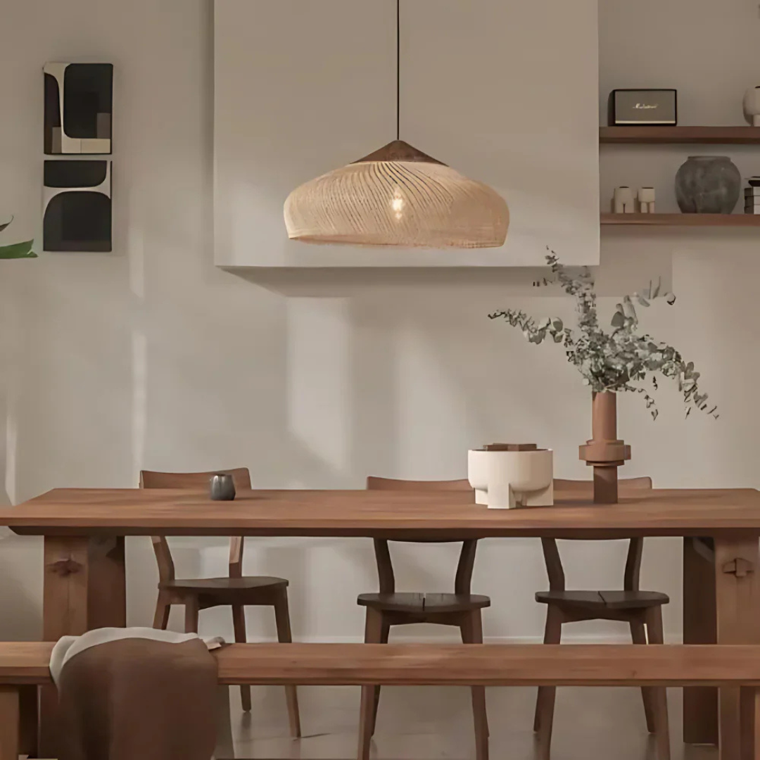 Natural Woven Pendant Light Fixture