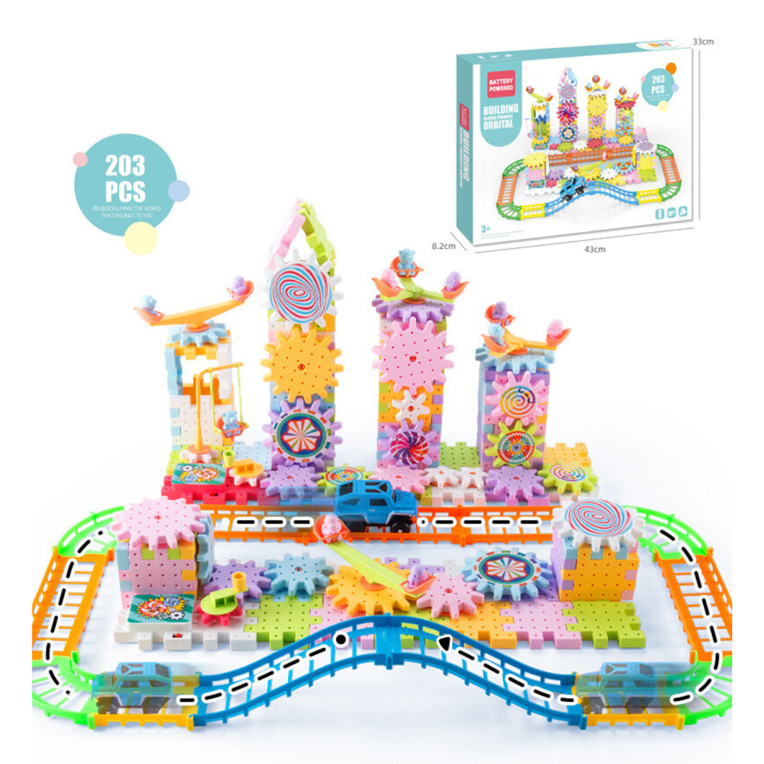 Creative Spinning Wooden Building Blocks Set