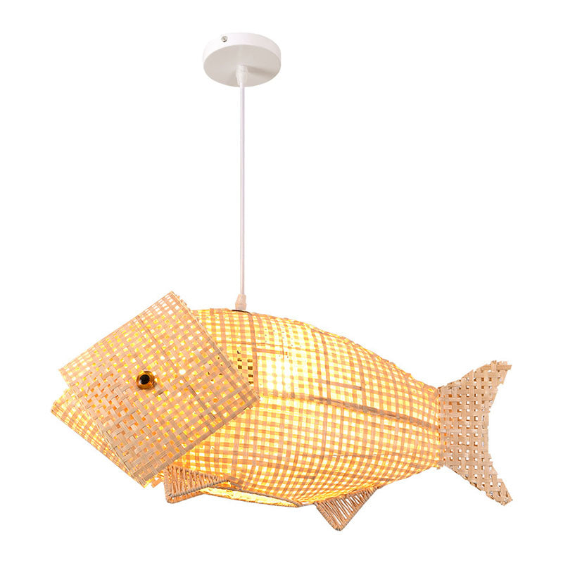 Natural Wood Hanging Pendant Light