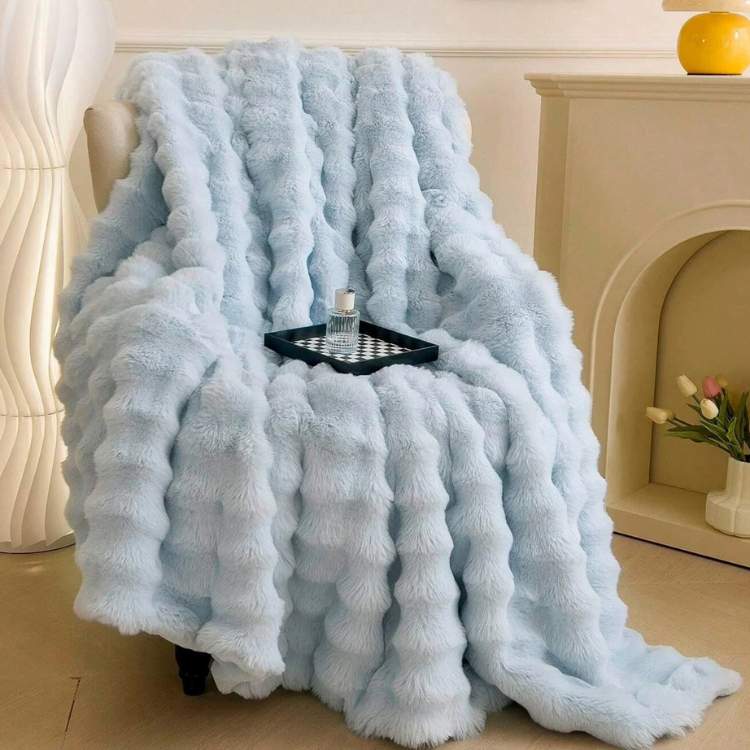 Soft Faux Fur Heavy Throw Blanket