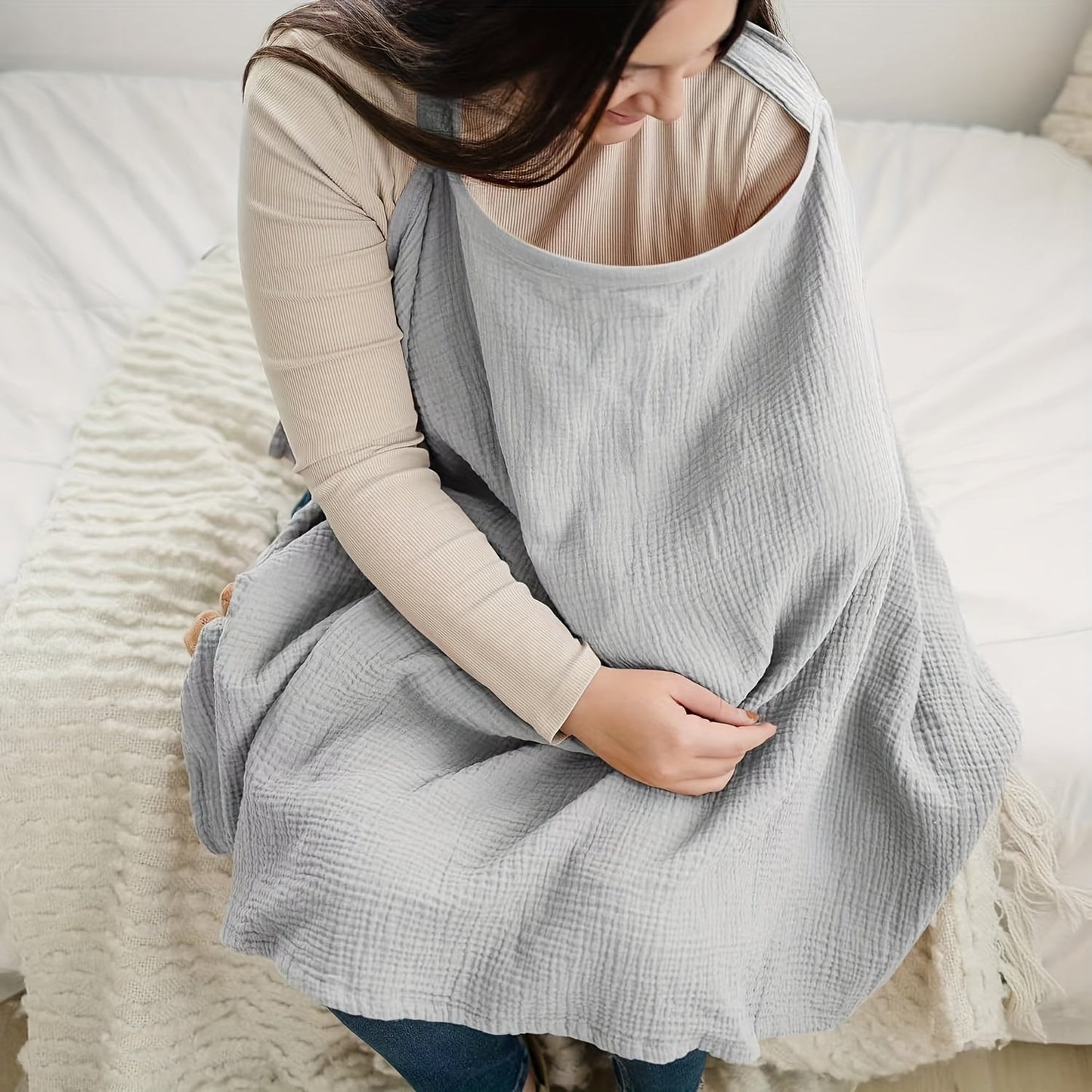 Cozy Nursing Blanket - Gentle Cotton Wrap for Moms