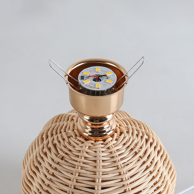 Soft Fabric Shade Nordic LED Bedside Lamp