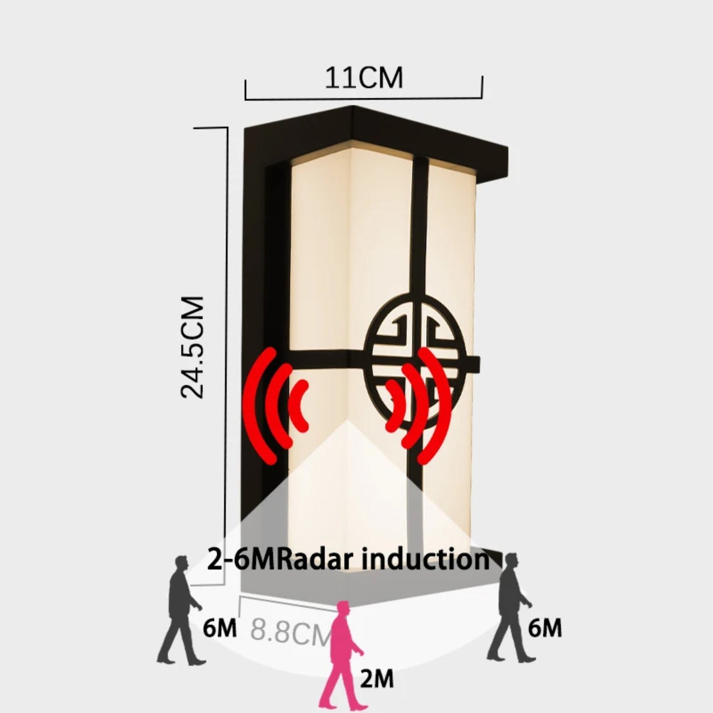 Bright Waterproof Outdoor LED Wall Light with Motion Sensor