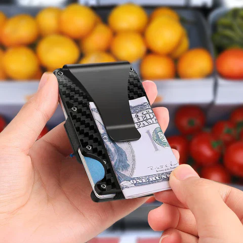 Slim RFID Block Metal Wallet for Men
