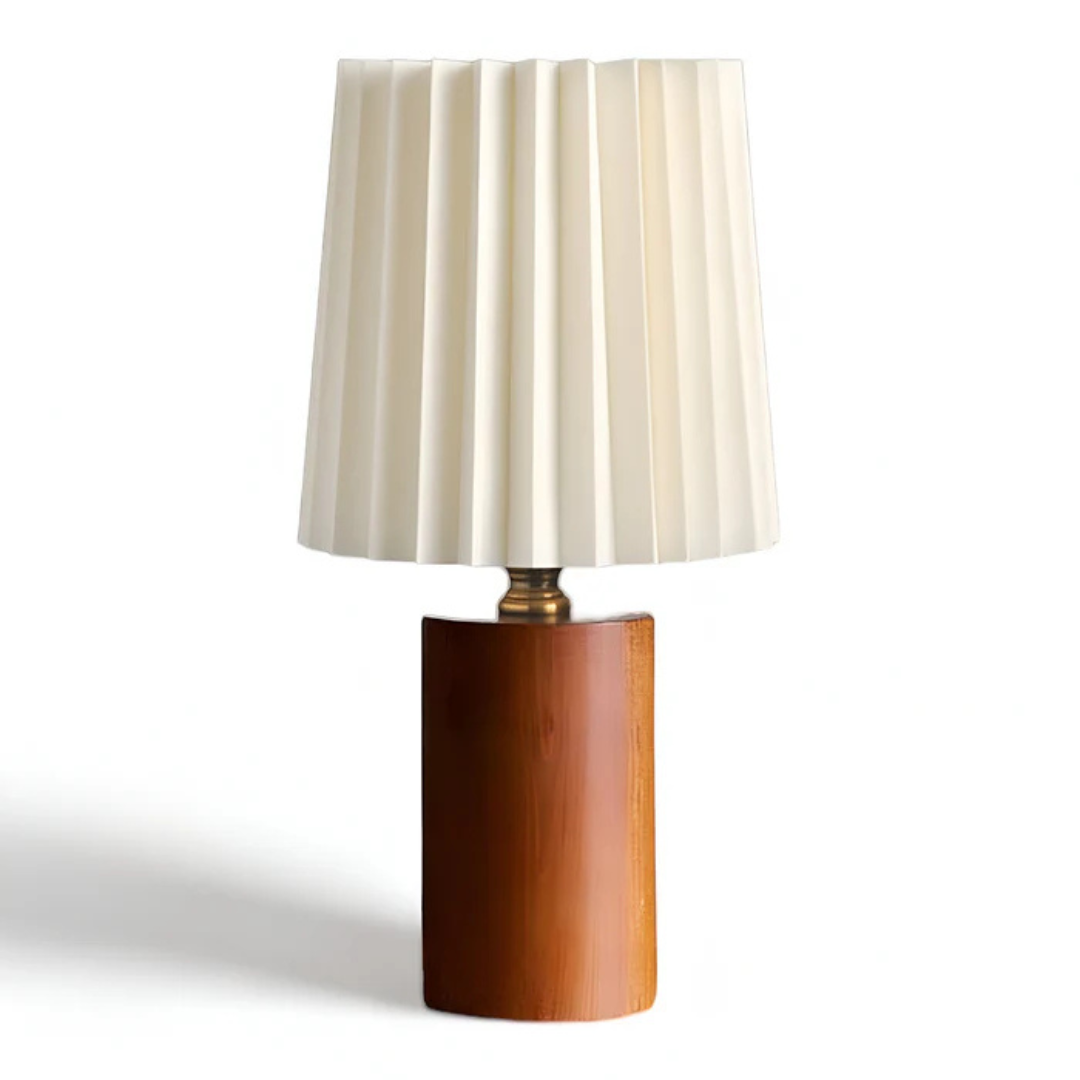 Rustic Wood LED Desk Lamp