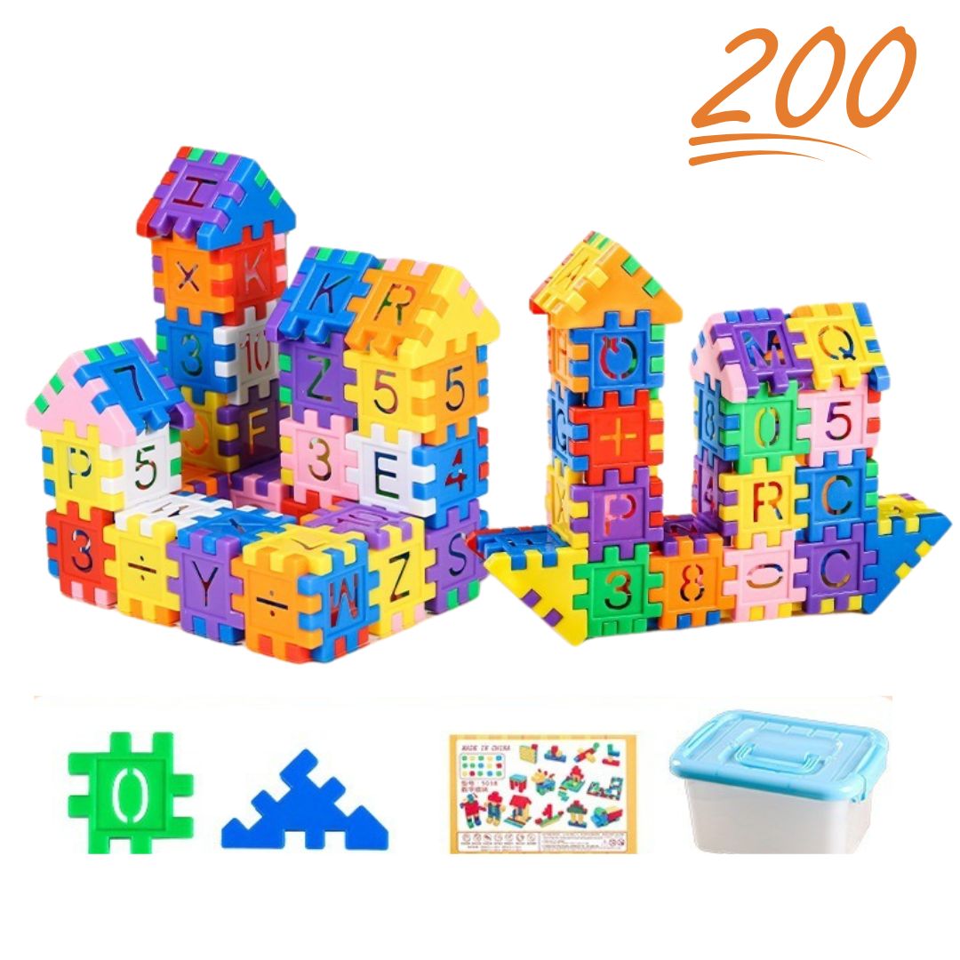 Educational Wooden Math Building Blocks