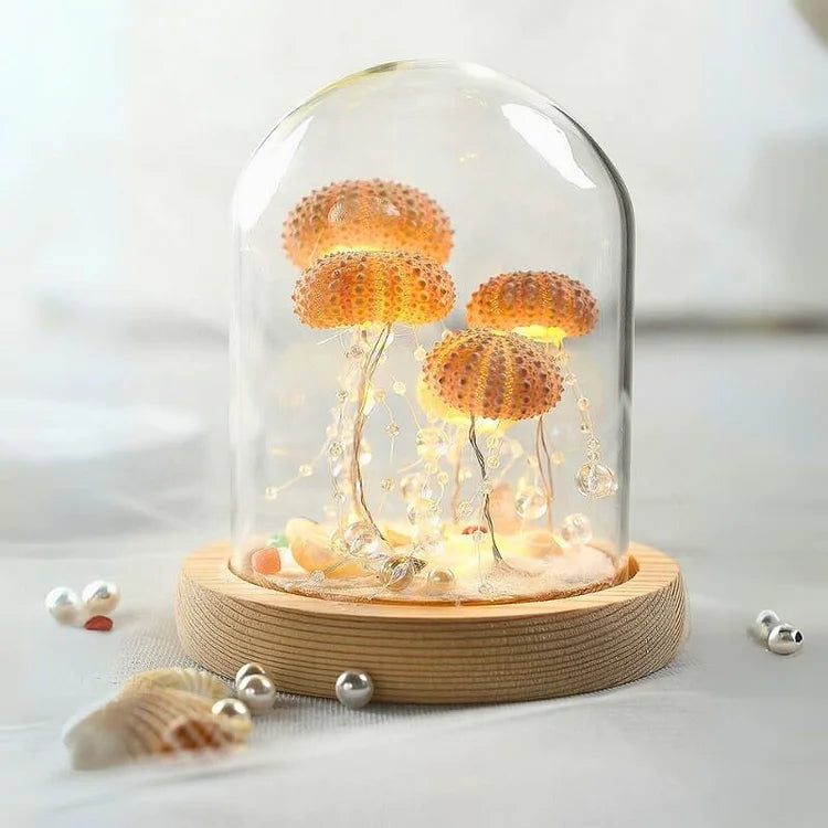Ocean Blue Glass Table Lamp