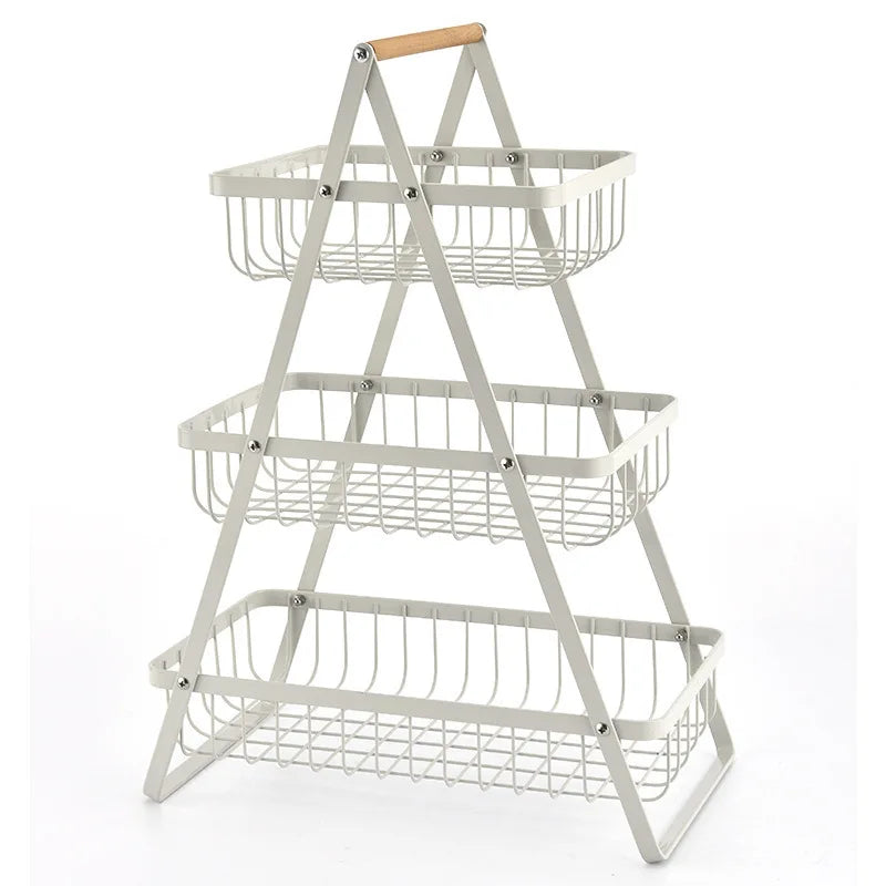 Compact 3-Tier Fruit Holder for Kitchen Counter