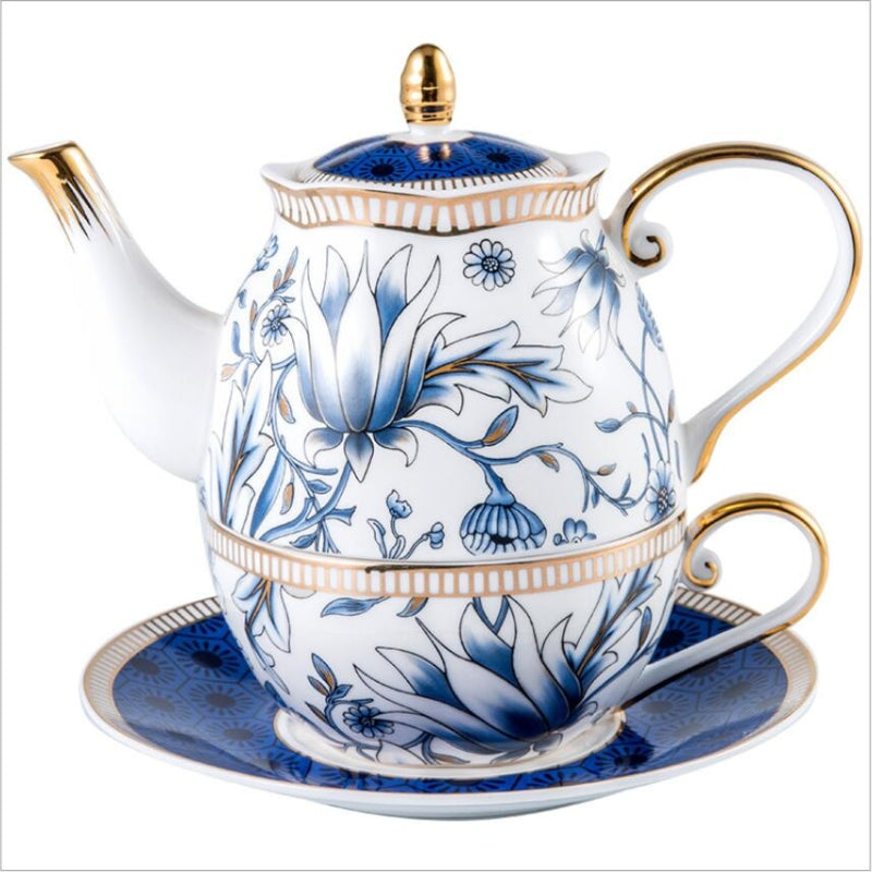 Classic English Floral Ceramic Tea Set