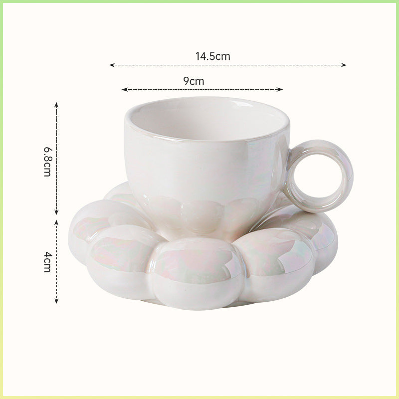 Rustic Floral Coffee Mug Ceramic Cup Set