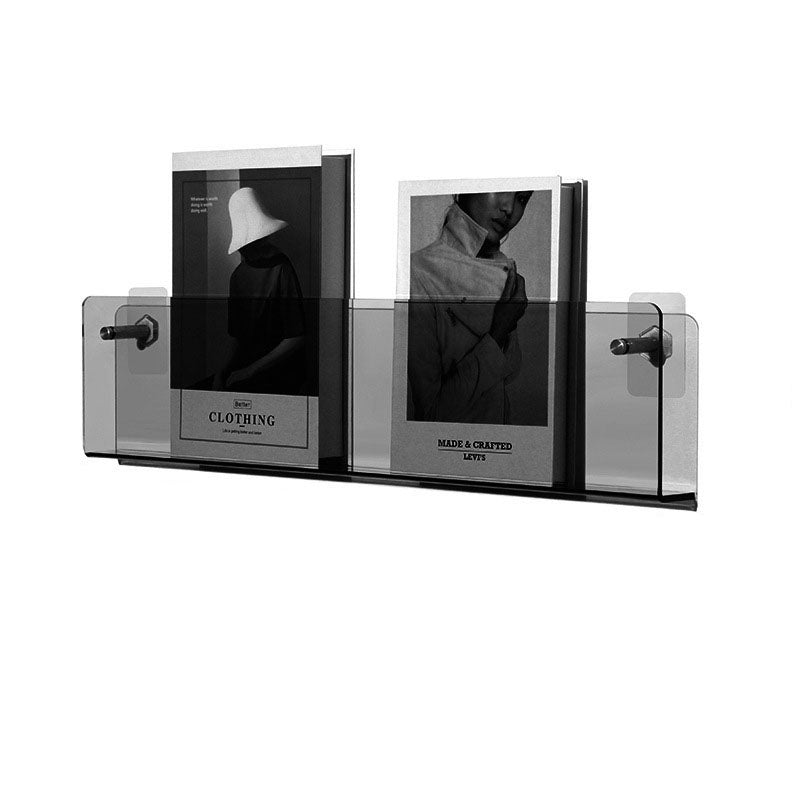 Clear Wall Mount Book Shelf Storage Rack