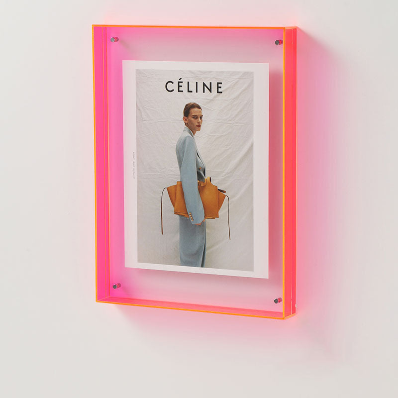 Clear Glass Picture Frame Table Lamp Modern Display