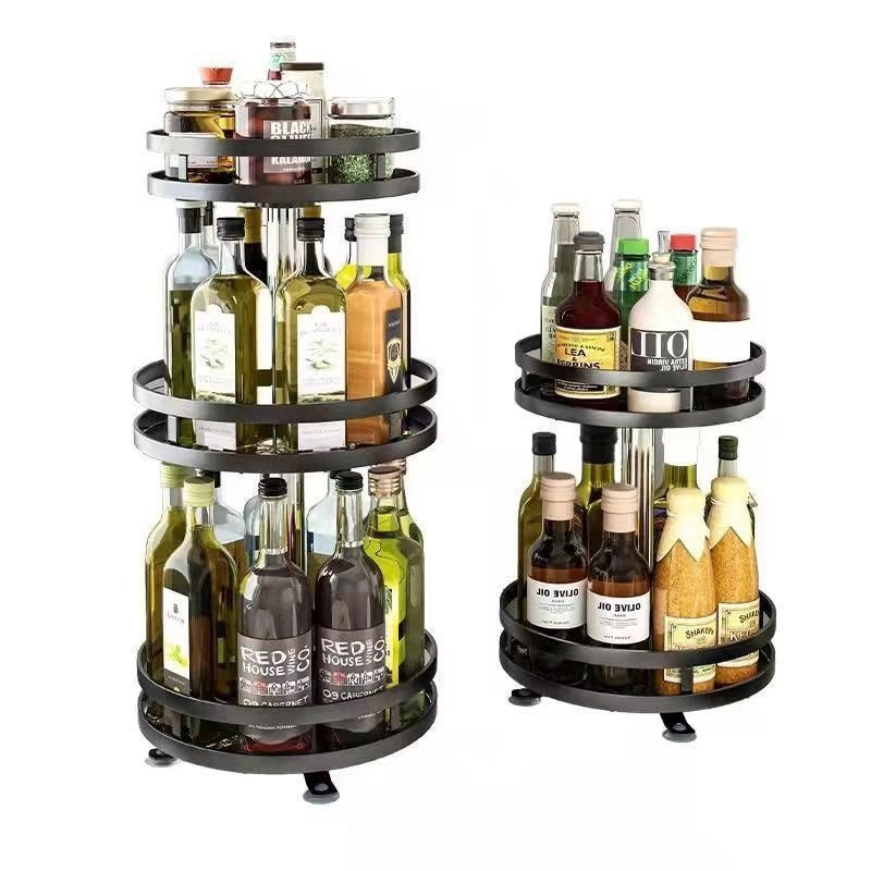 Spinning Kitchen Spice Rack Organizer Container