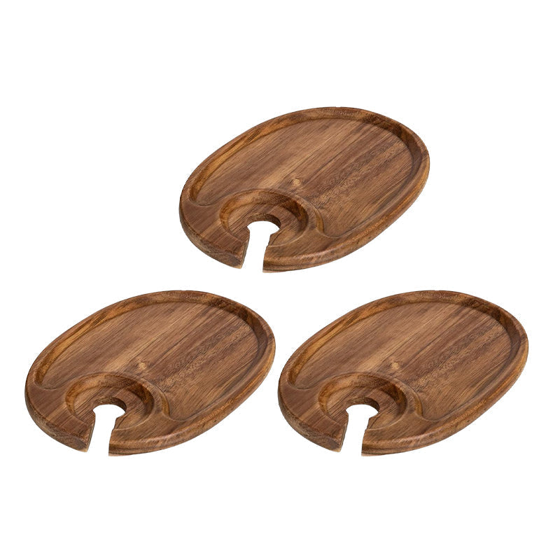 Stylish Snack Plate with Wine Glass Holder