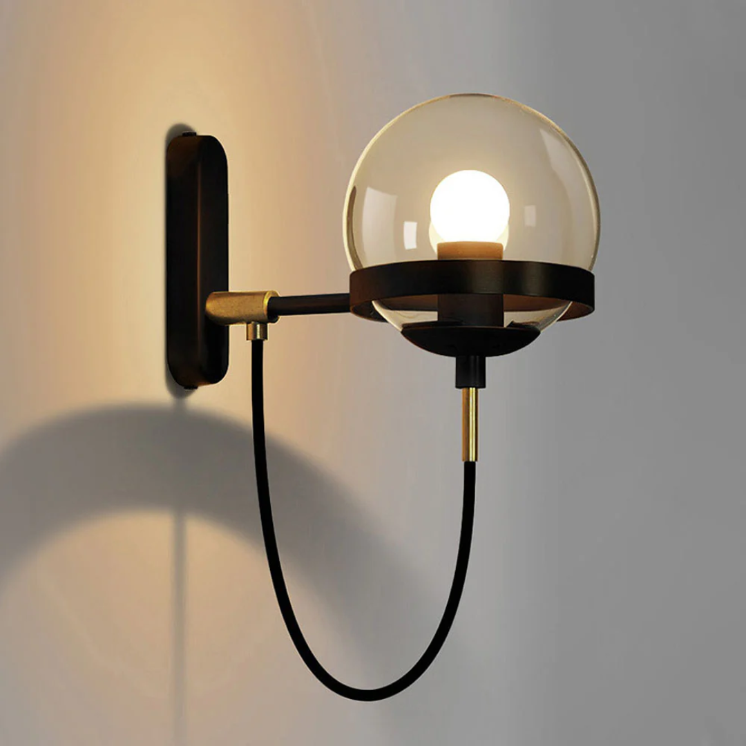 Elegant Clear Glass Wall Light