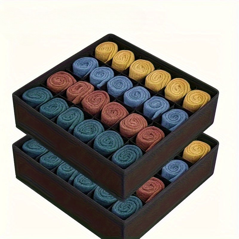 Portable 2-Pack Stackable Storage Containers with 24 Compartments