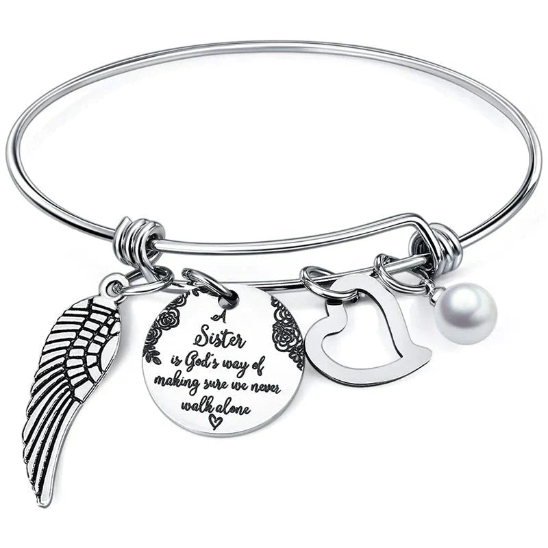 Inspirational Sister Quote Bangle