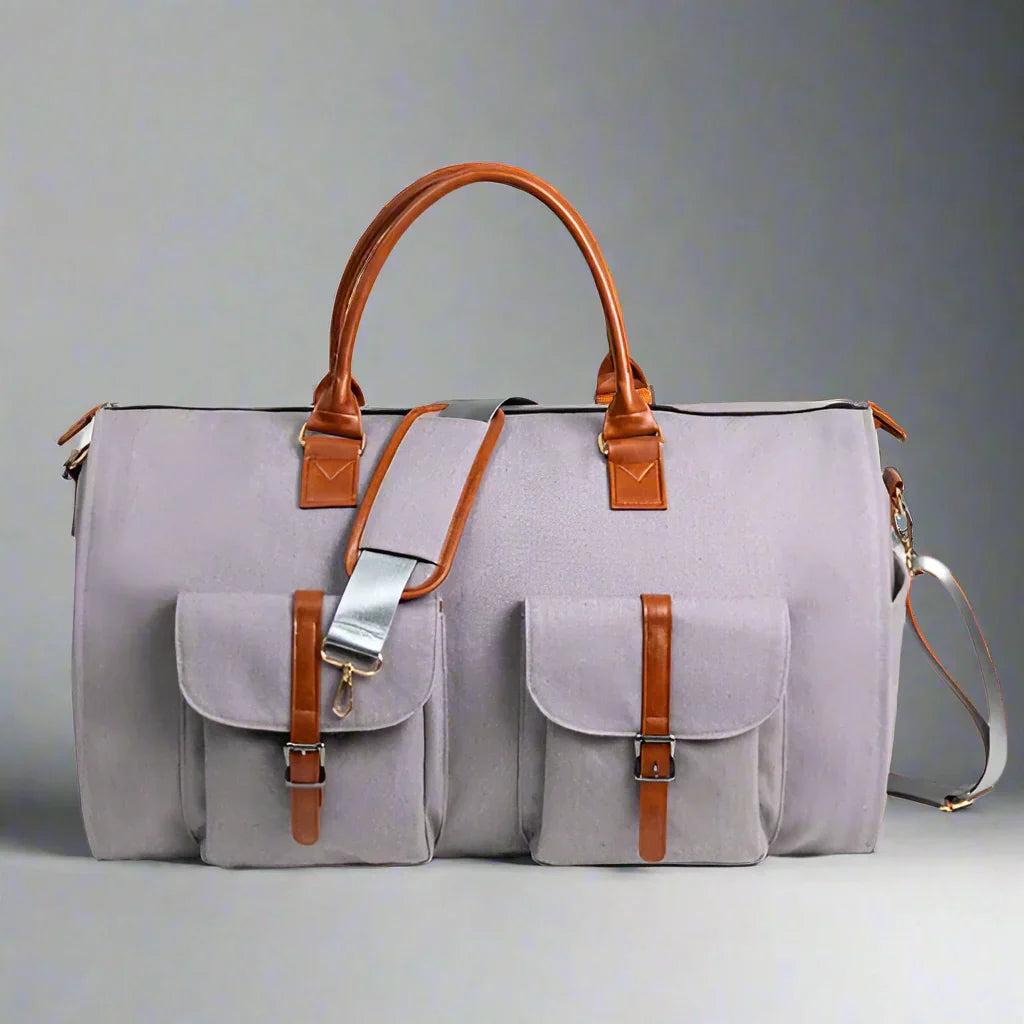 Premium Leather Duffel Bag Carry On Travel Bag