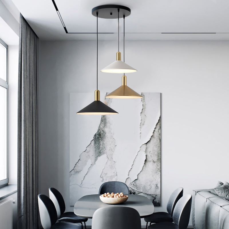 Contemporary Sleek Cone LED Hanging Light