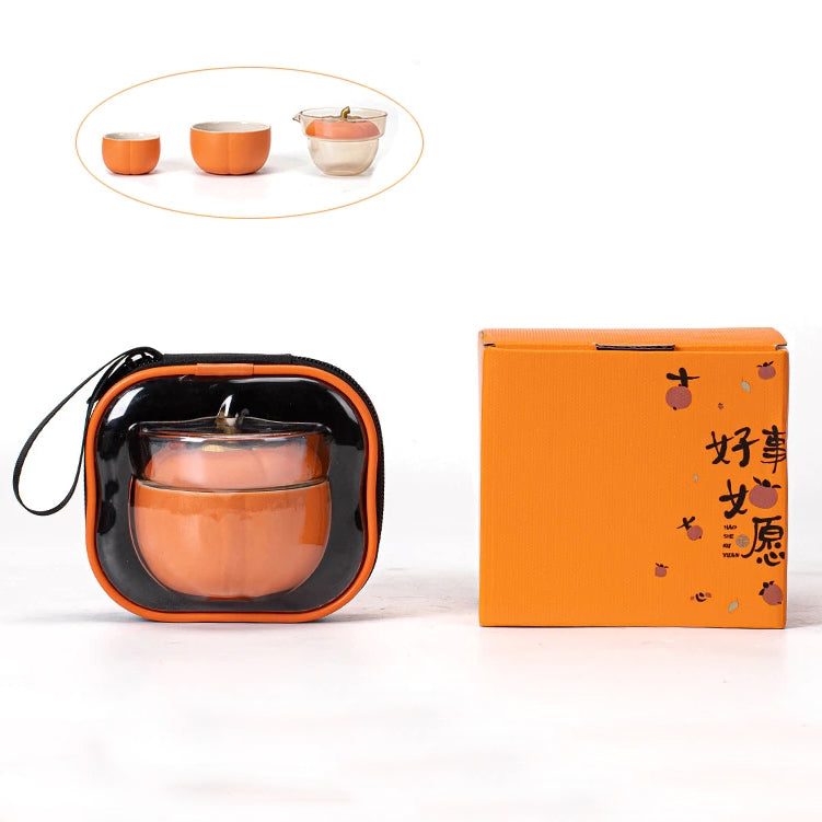 Small Ceramic Autumn Teapot Set
