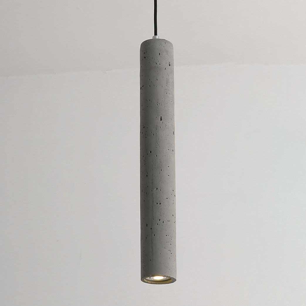 Rustic Concrete Round Hanging Light Fixture