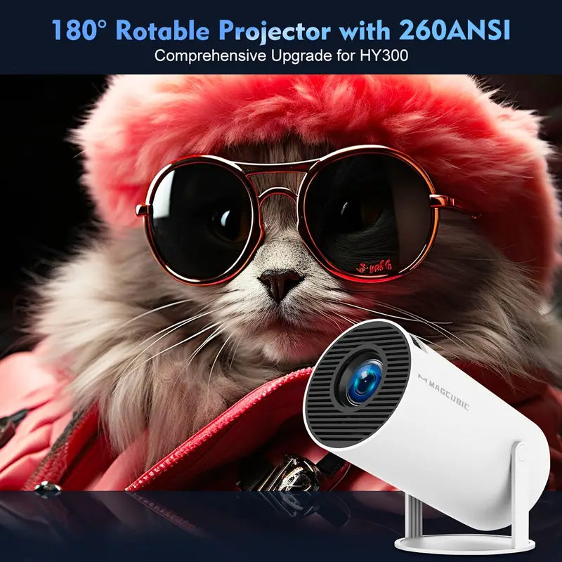 Portable 4K Mini Home Theater Projector with WiFi