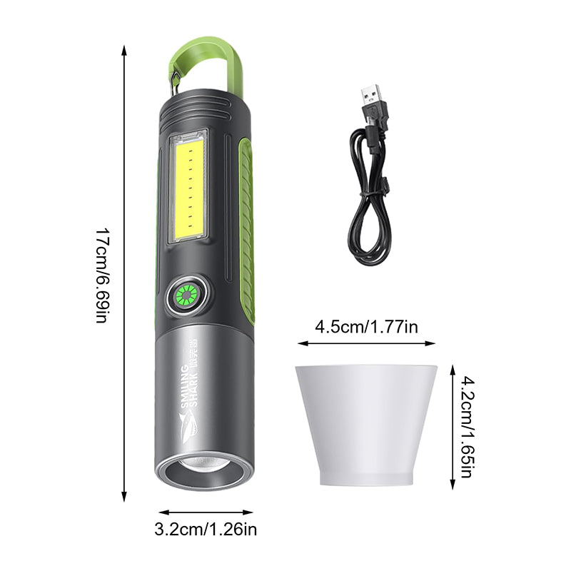 Compact Rechargeable LED Flashlight for Camping