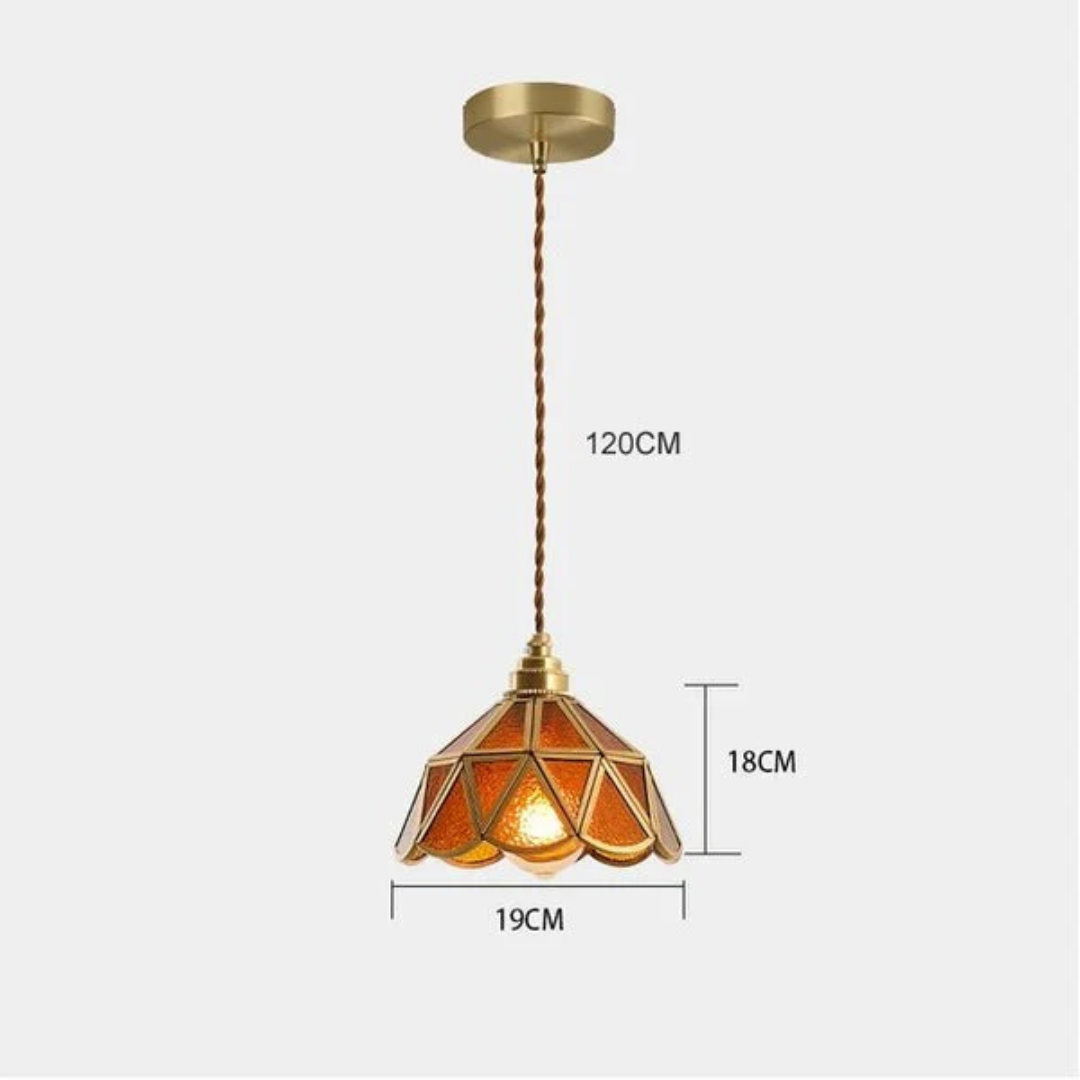 Colorful Stained Glass Pendant Light Fixture